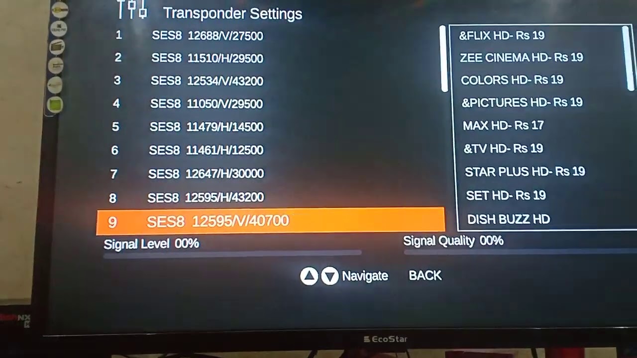 Dishtv Nxt signal setting
