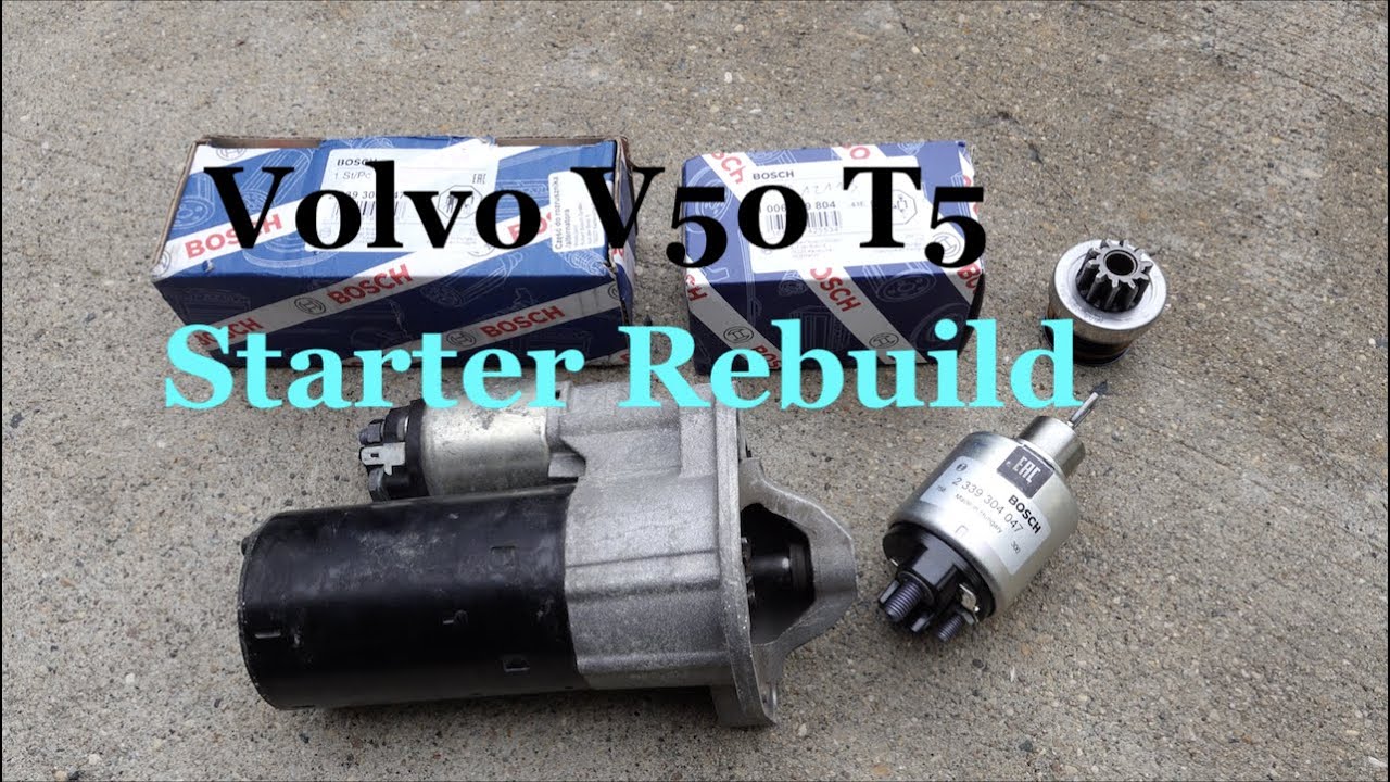 Volvo V50/S40 T5 or 2.4 Starter rebuild. P1 Volvo Starter removal and intallation.