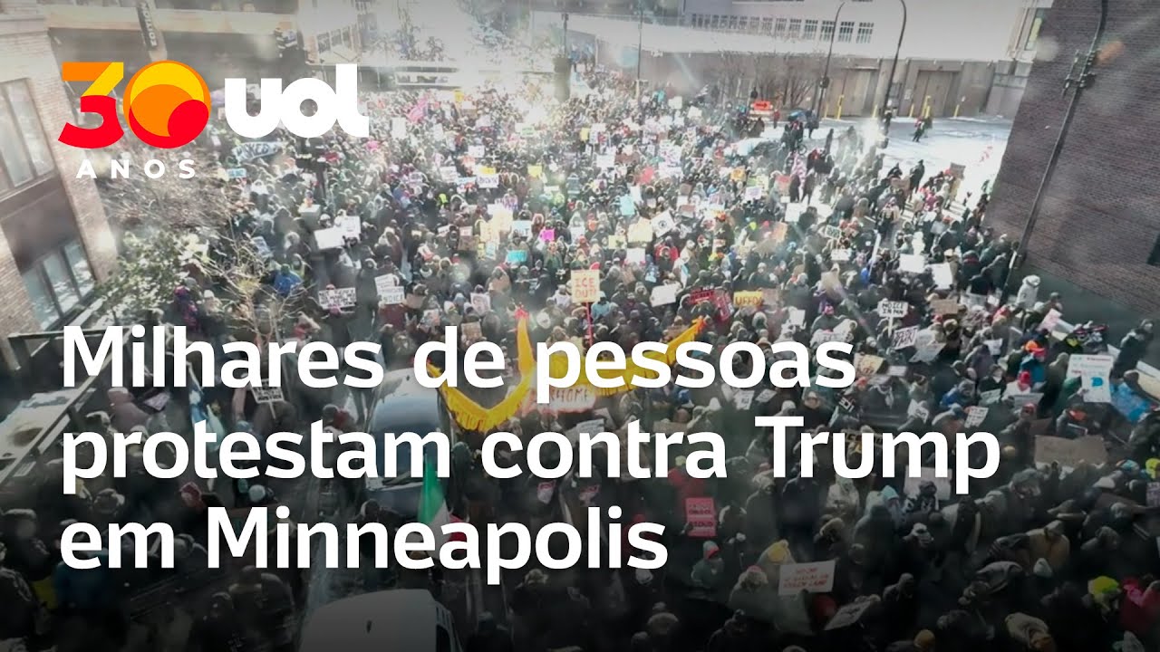 Milhares vão às ruas protestar contra ICE e políticas de Trump após morte de mulher em Minneapolis
