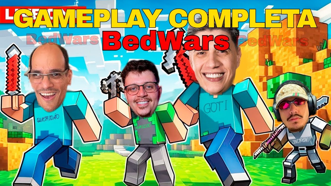 YURI22 - MINECRAFT BED WARS - Ft Muriloso, Snopey e Querid&atilde;o (GAMEPLAY COMPLETA)
