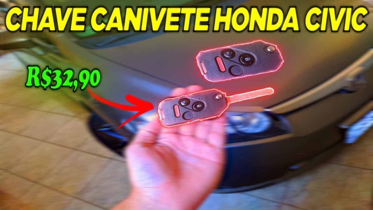 CHAVE CANIVETE DA SHOPEE PARA HONDA CIVIC