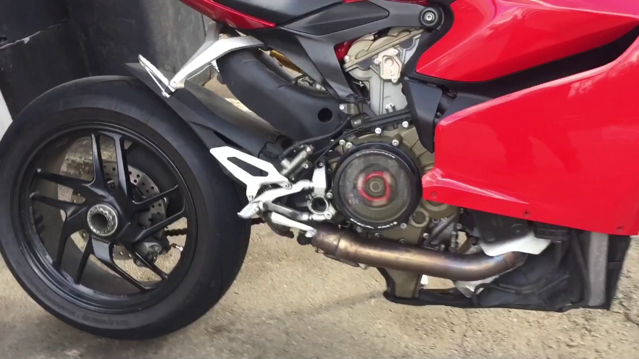 My 2012 Ducati panigale 1199. Stock exhaust. No exhaust n gutted exhaust sound