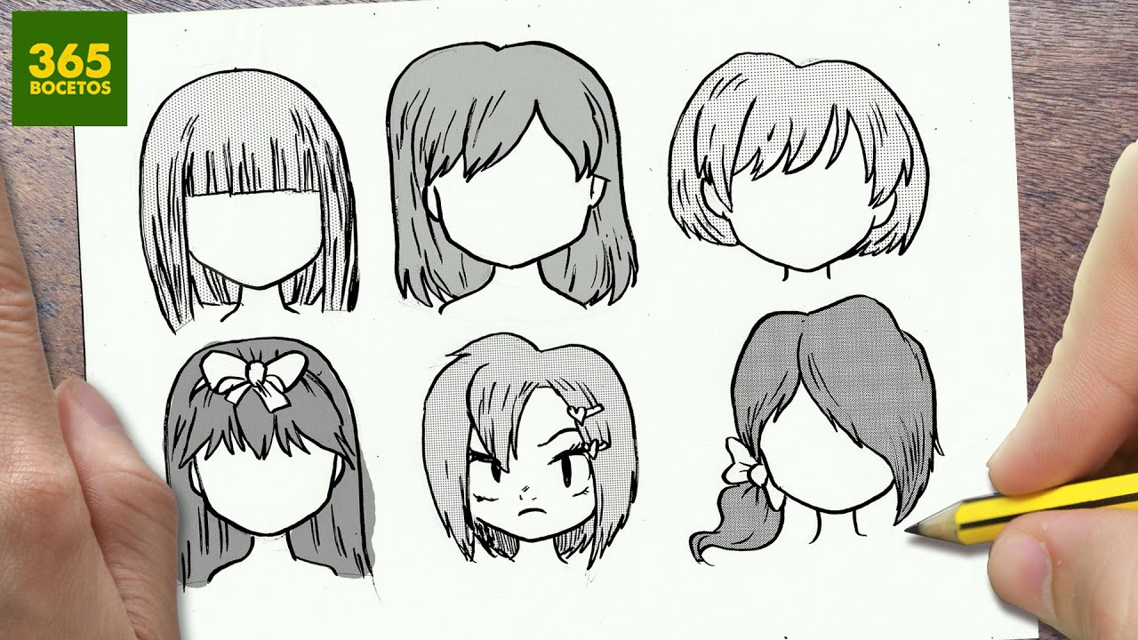 COMO DIBUJAR CABELLO ANIME / COMO DIBUJAR CABELLO MANGA - How to draw hair