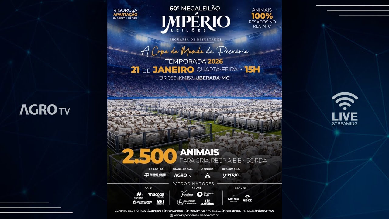 MEGA LEILÃO IMPÉRIO LEILÕES - 21/01/2026