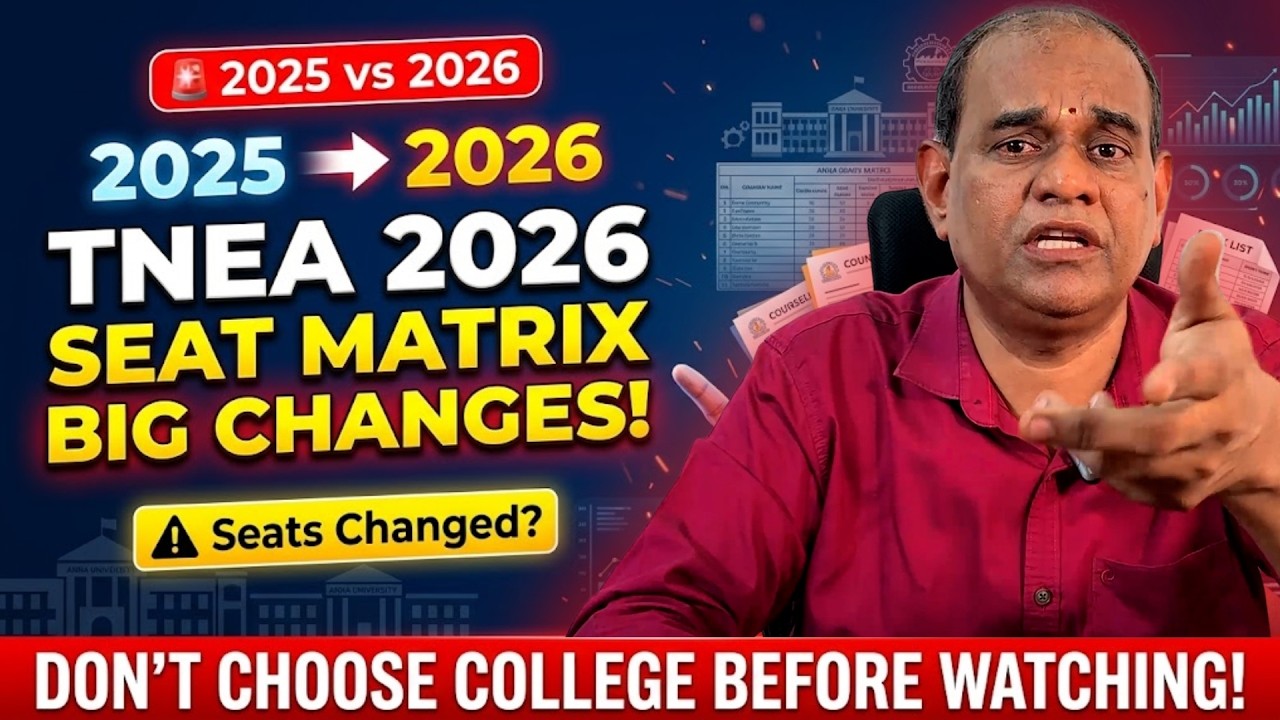 TNEA 2026 Seat Matrix SHOCK! More Seats or More Competition? | RGR ACADEMY
