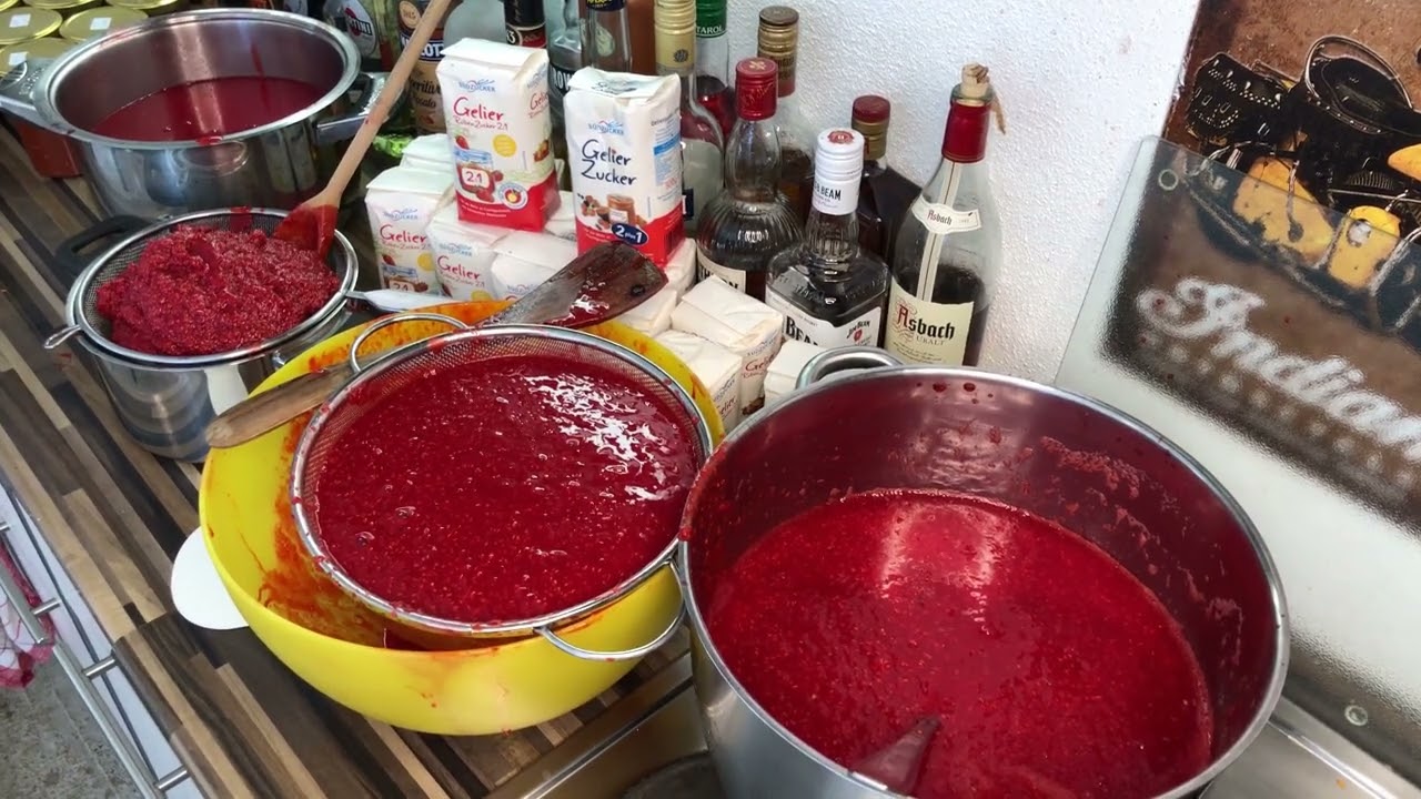 Himbeer -Johannisbeer- Marmelade ohne Kerne
