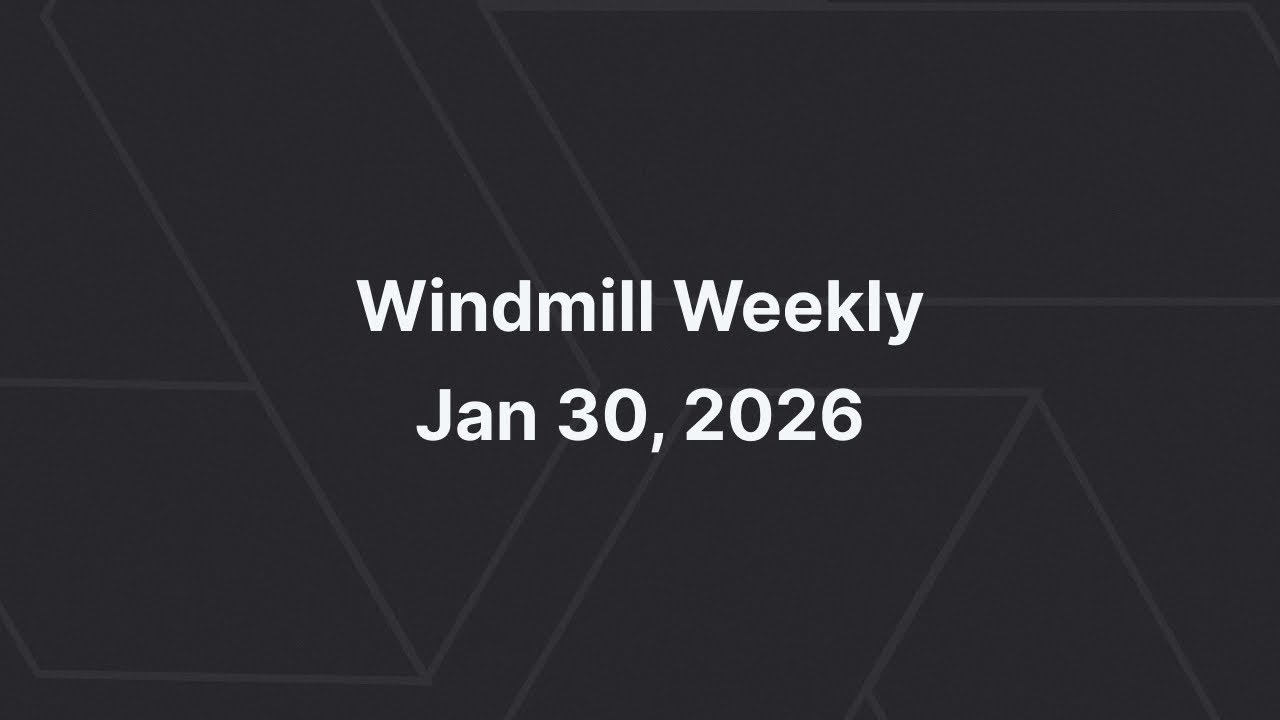 Windmill Weekly January 30, 2026