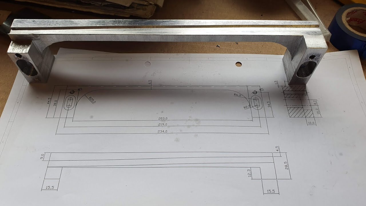 Frezare piesa aluminiu - freza FUS200 - Milling aluminum part.
