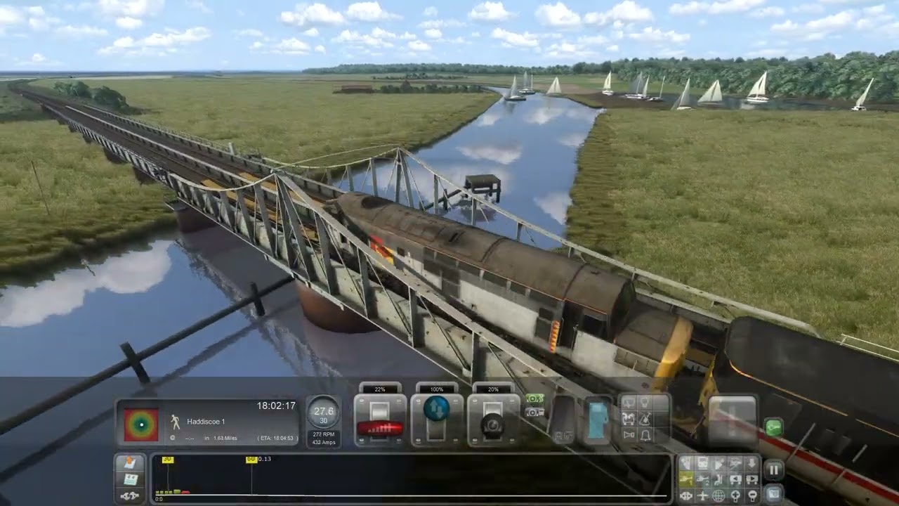 Train Simulator Classic Wherry Lines 2.0 using RW Enhancer 2 with default settings.