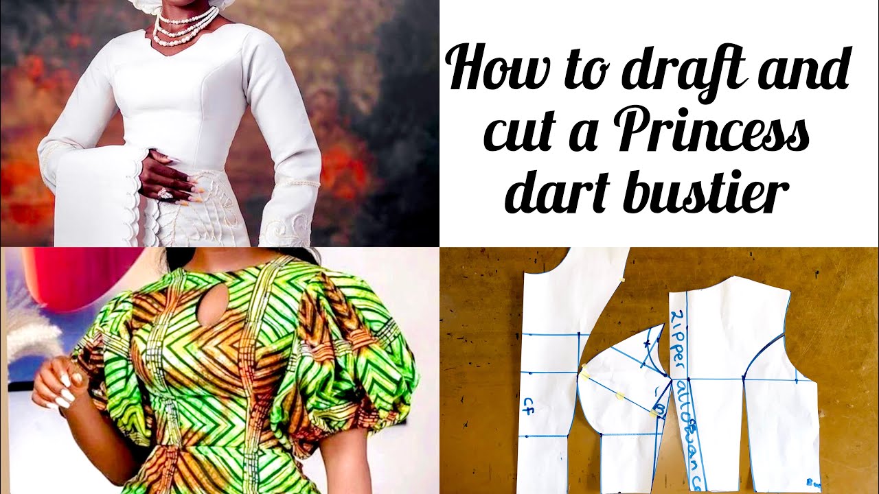 HOW TO DRAFT AND CUT A PRINCESS DART BUSTIER|BUSTIER TUTORIAL #bustier #princessdartbustier #sewing