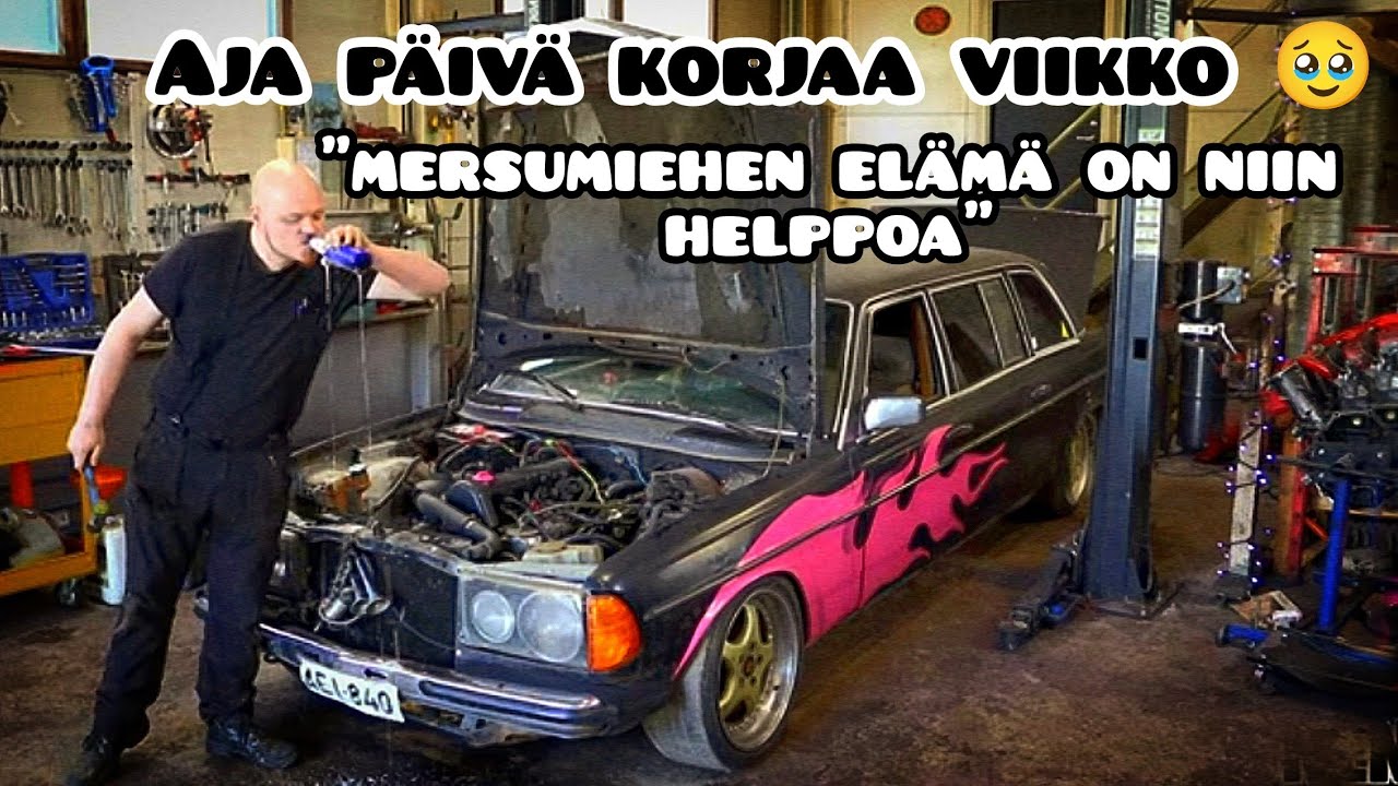 SYÖTTÖPUMPPU VAIHTOON w123 LANG Extempore Remont pt2 #mercedesbenz #w123 #w123lang #om617