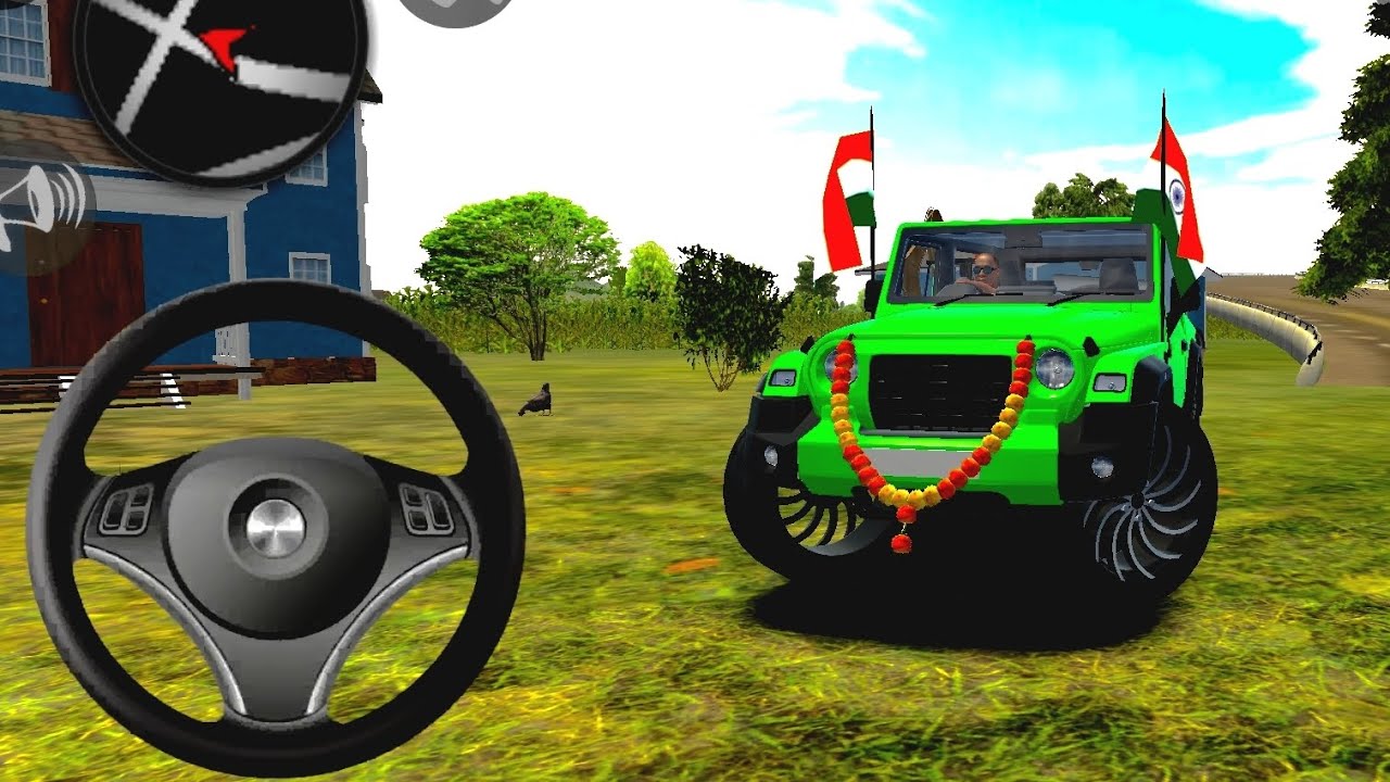 Modified Mahindra Blue Thar 😱 Indian Game's (Gadi wala Games Simulator Game)#2026 