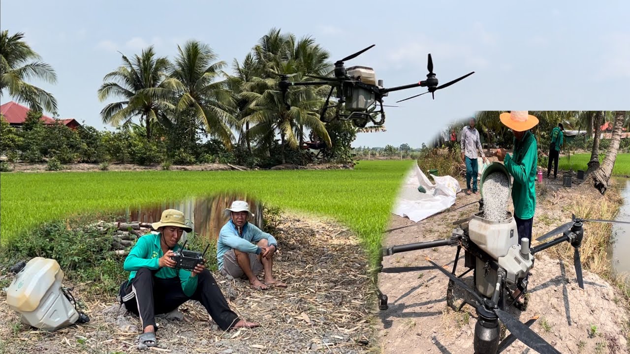 Máy bay T40 rải phân | nông nghiệp việt nam