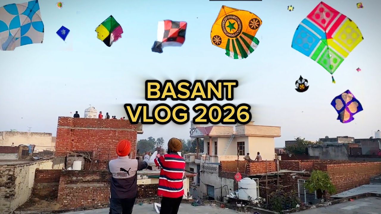 Kite flying on Basant Panchami |.    Patangbazi in khanna Ghandhi de pind #kite #basantpanchami 