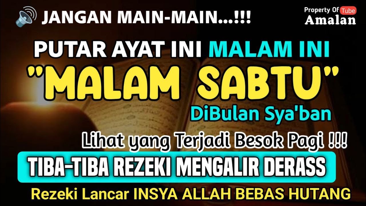KESEMPATAN EMAS !! Dzikir Mustajab malam Sabtu, InsyaAllah Rezekimu Mengalir Deras Tak Terduga