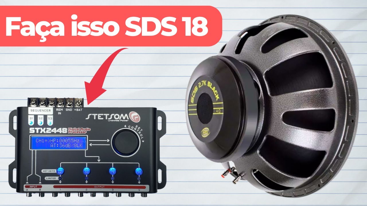CORTE DE FREQUENCIA Woofer Eros Subwoofer 18 Pol 1350w Rms E 18 2.7 Sds