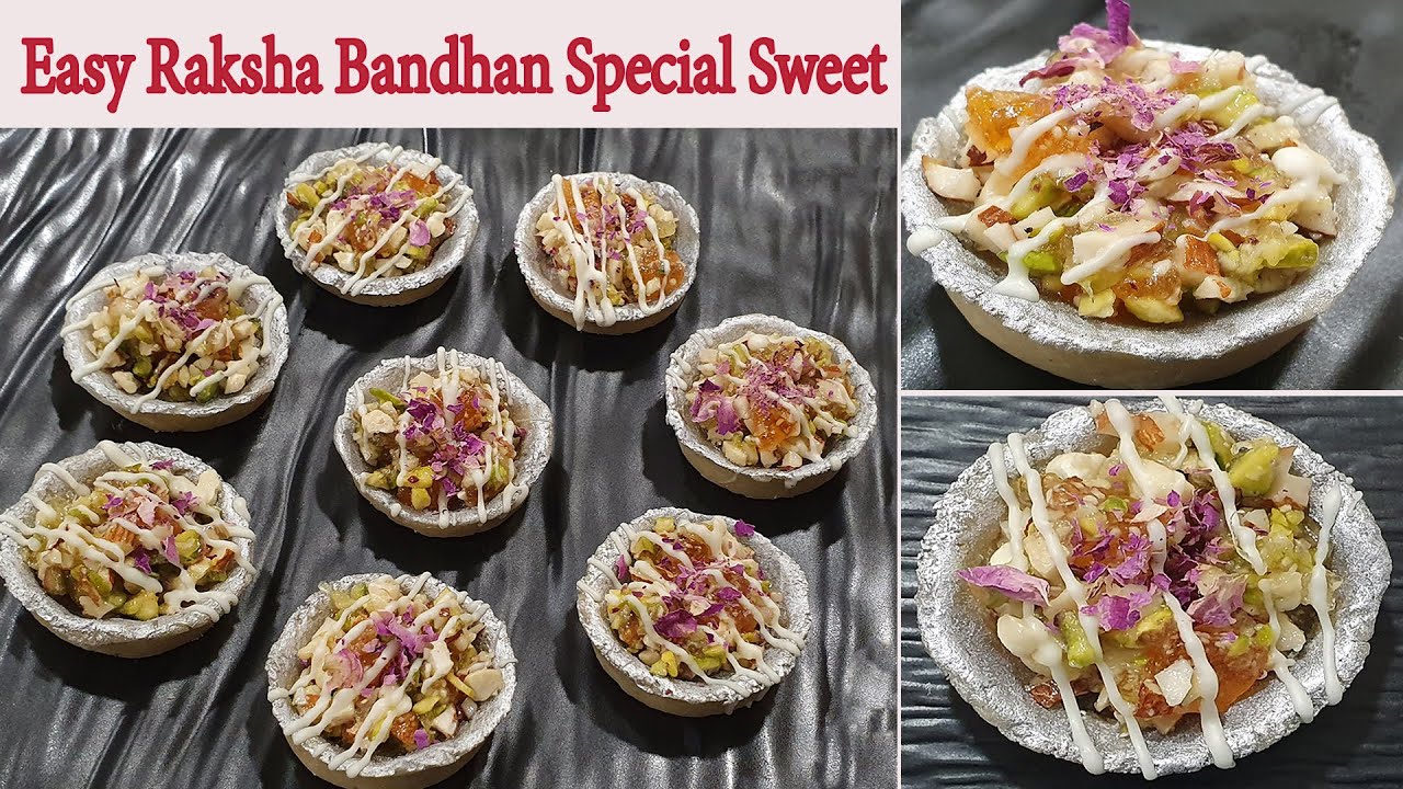 Easy Raksha Bandhan Special Sweet बिना गैस जलाये मिठाई 10 मिनटोमै मिठाई