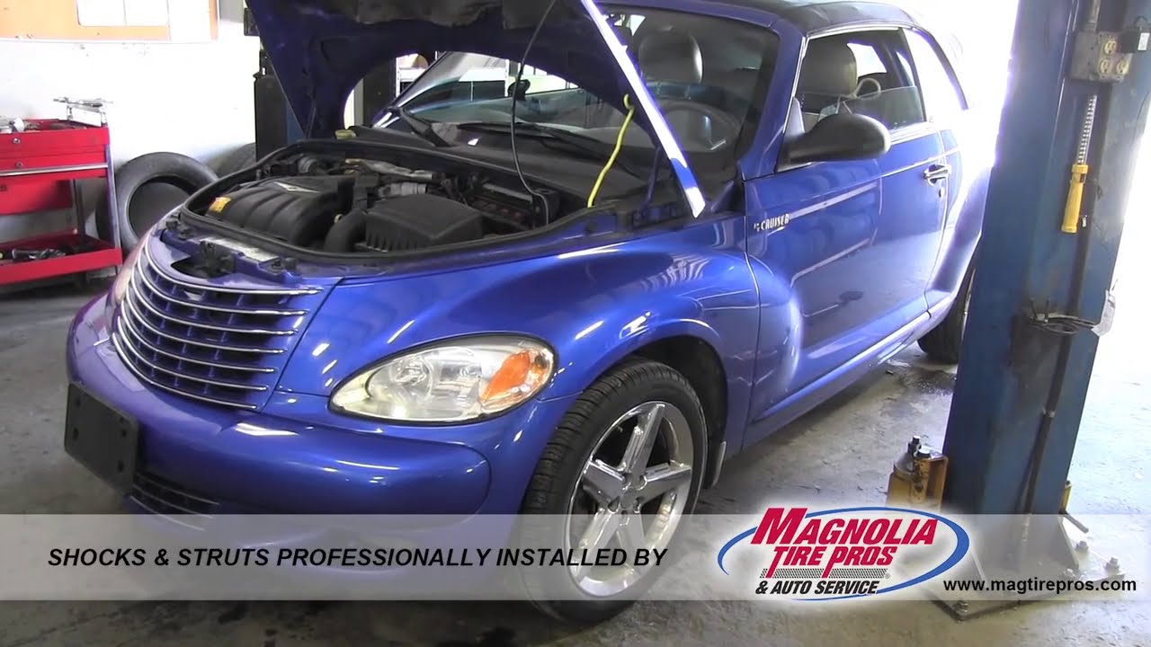 Замена передних стоек в сборе на Chrysler PT Cruiser l 2005 г. Амортизаторы и стойки SENSEN
