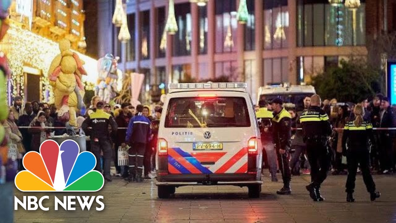 Shoppers Run In Panic During Netherlands Knife Attack | NBC News