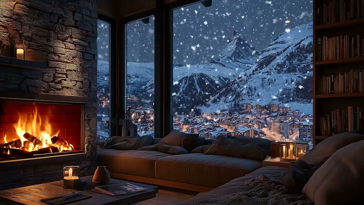 Winter Chase | Wind and Fire Cozy Chill Piano Music for Relaxing, Studying and Sleeping