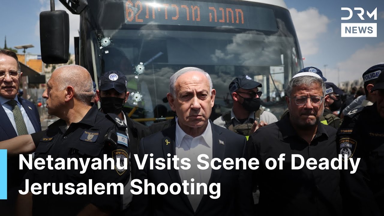 BREAKING: Israeli PM Netanyahu at Site of Jerusalem Attack That Left 4 Dead | AB1G
