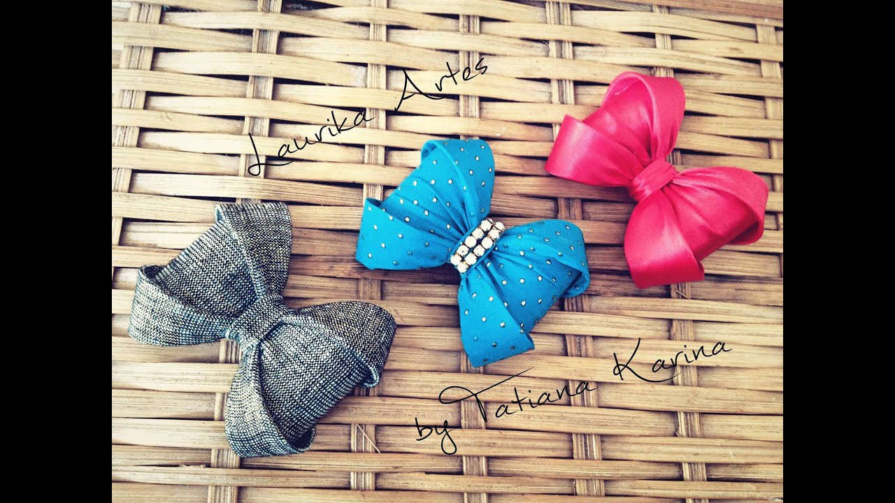 Laço Durinho by Tatiana Karina - Tutorial , PAP, DIY  How To Make a Hair Bow