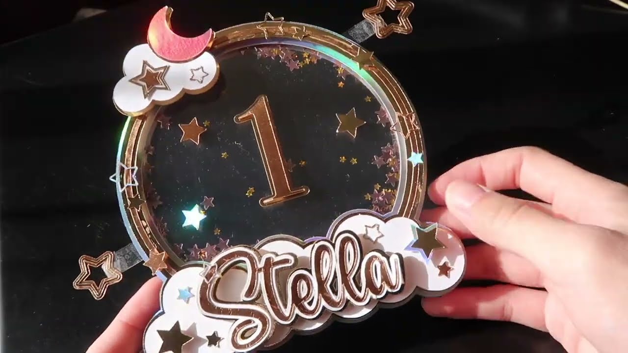 Birthday Cake Topper Shaker Tutorial (Reuploaded) | Twinkle Twinkle Little Star Theme
