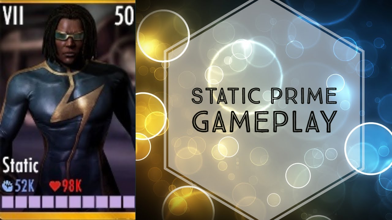 Injustice Gods Among Us Static Shock Prime Gameplay Elite VII