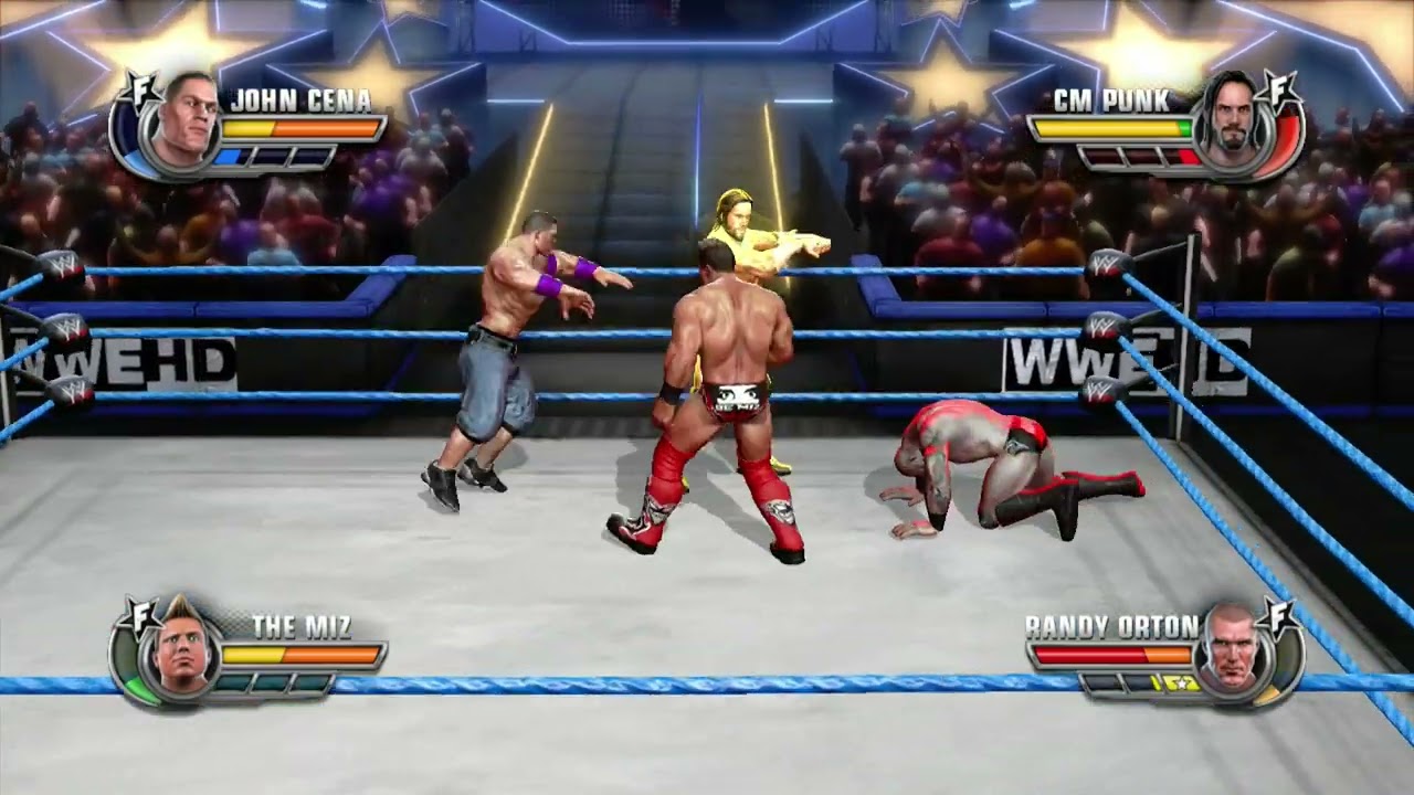 WWE All Stars  XBOX 360 Gameplay - Fatal 4 Way Elimination Match