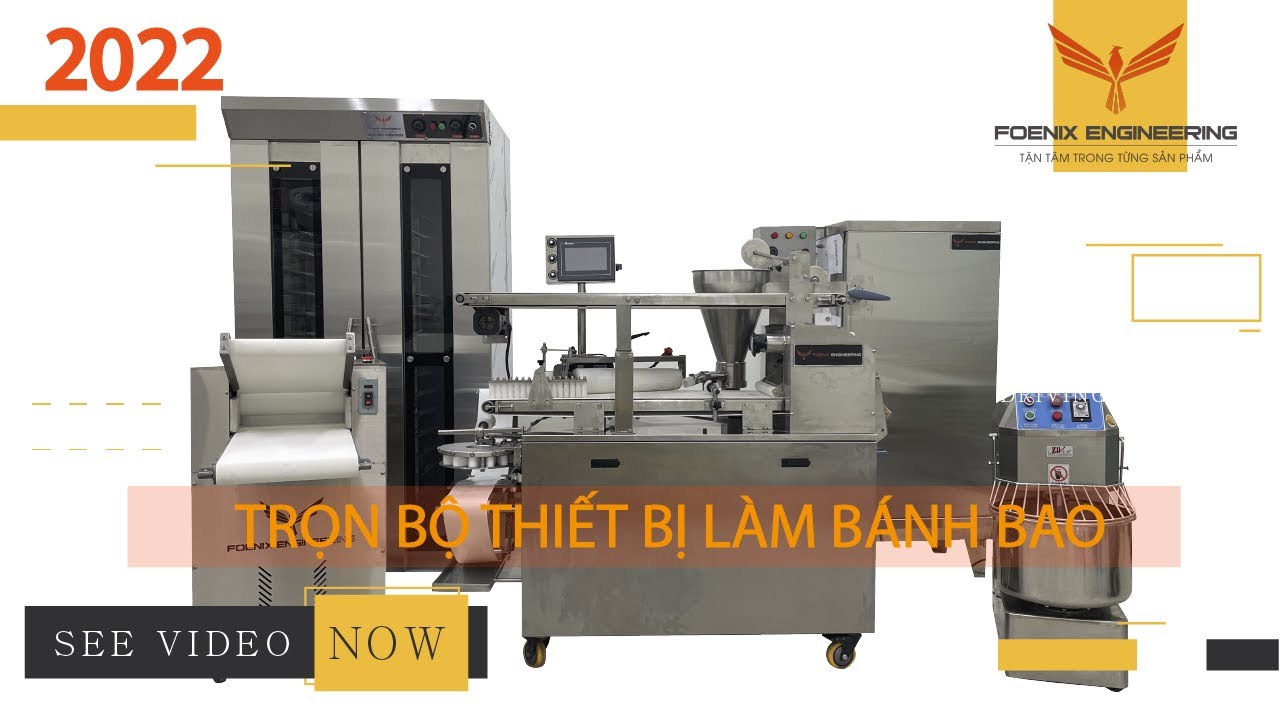 Trọn bộ thiết bị máy làm bánh bao có trứng mới nhất 2022 | Dây chuyền sản xuất bánh bao có trứng