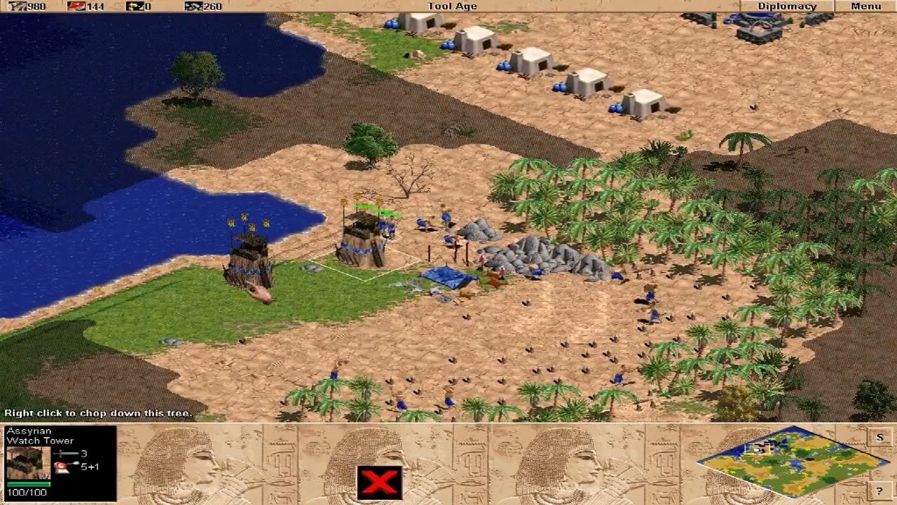 ASSYRIANS VS 7 HARD - ARCHERS - AGE OF EMPIRES