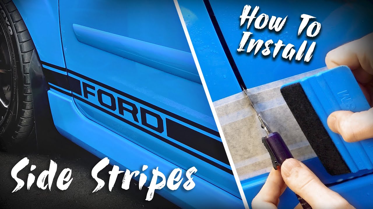 How To Fit Side Stripes To Your Car With Soapy Water Tutorial
