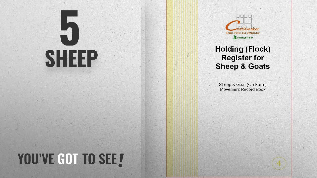 Top 10 Sheep [2018]: Holding / Flock Register for Sheep and Goats (A4) (Sheep Movement Book) S004