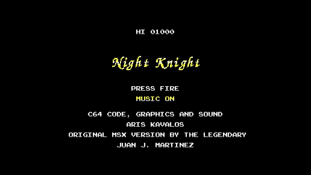 Night Knight (2022) for the Commodore 64 - Gameplay