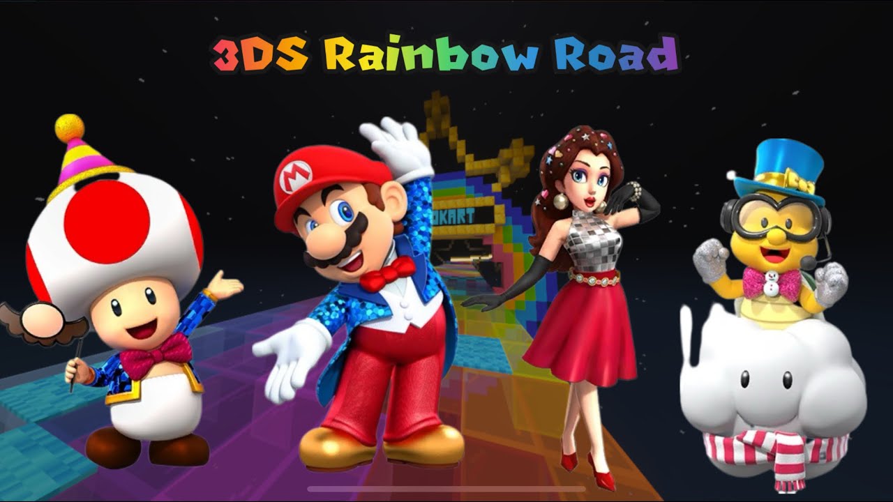 3DS Rainbow Road🌈-Mario Kart In Minecraft