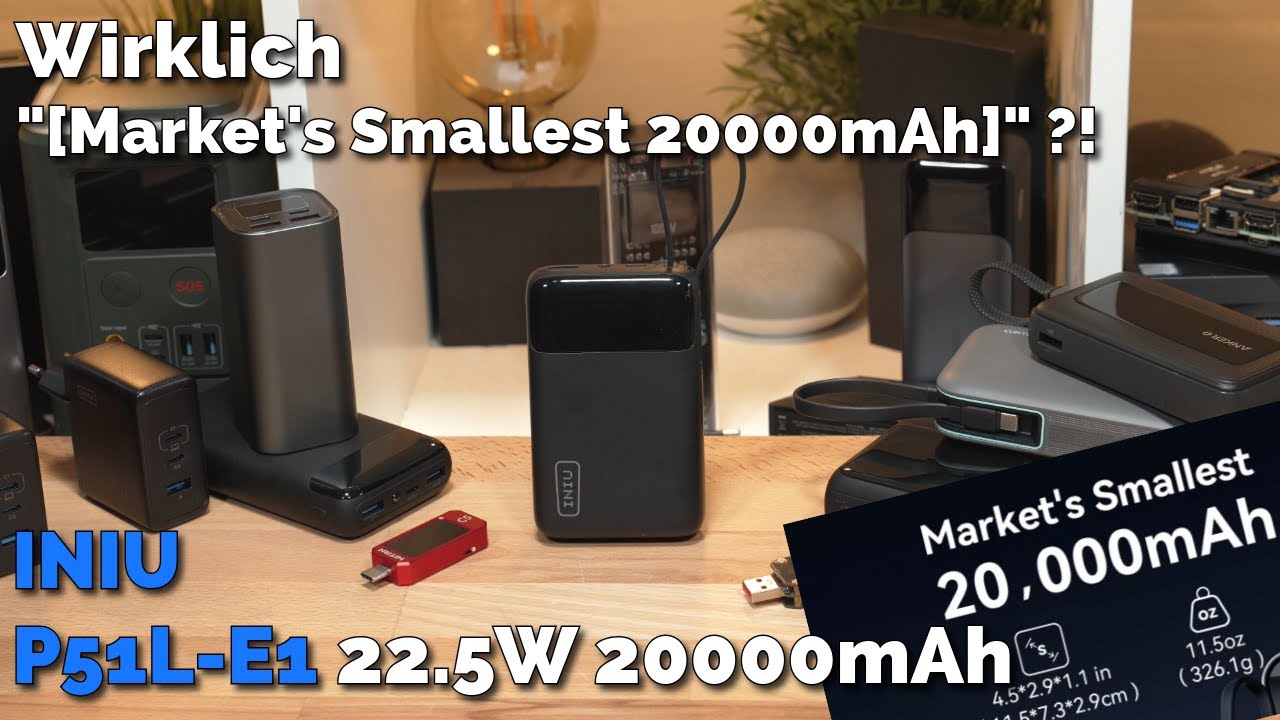 „Der kleinste 20000 mAh-Akku auf dem Markt“? Die INIU P51L-E1 Powerbank im Test