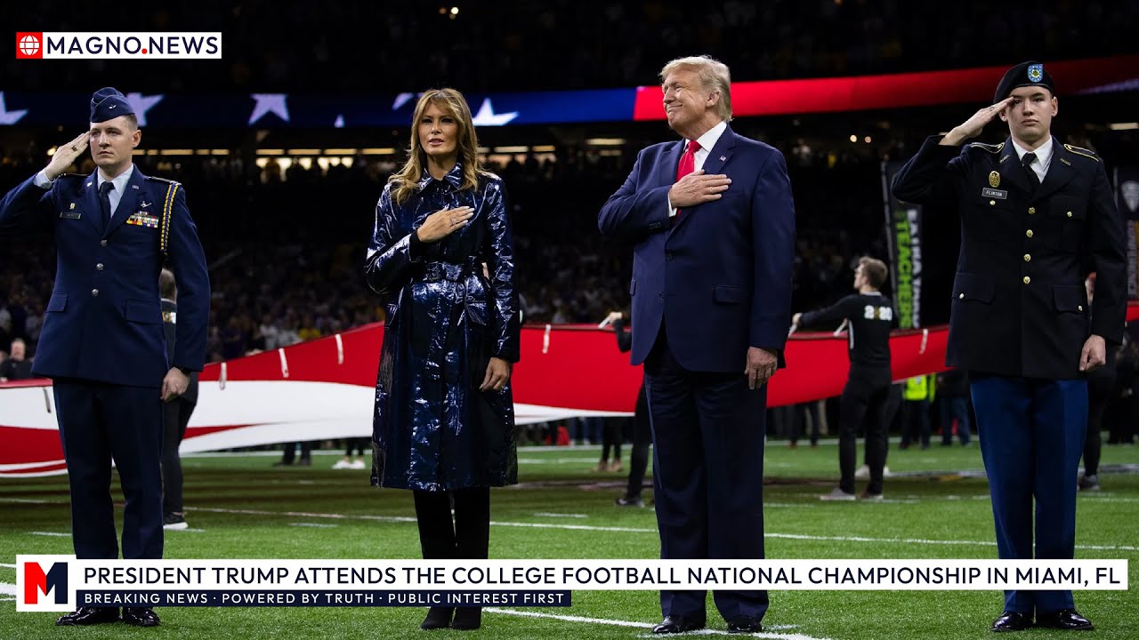 🇺🇸 Donald Trump at 🏈 Indiana @ Miami, the College Football National Championship in Miami, FL [LIVE]