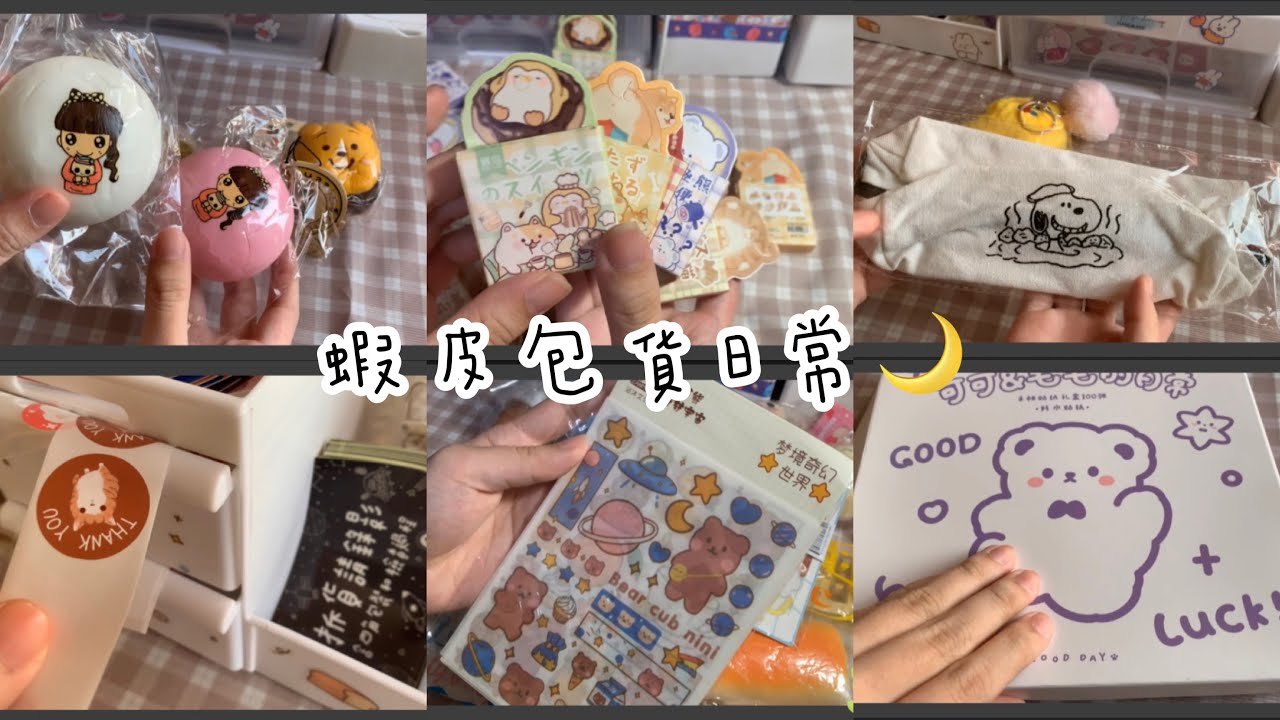 《阿梅🍒》來包貨啦‼️蝦皮賣家包貨日常☀️今天的影片是新風格呀(⁎⁍̴̛ᴗ⁍̴̛⁎) ｜仿真炸蝦吊飾🍤｜魔芋爽｜一堆的軟軟❣️｜復古韓國貼紙🇰🇷｜自然光感覺好有質感🤫 #包貨 #包貨日常