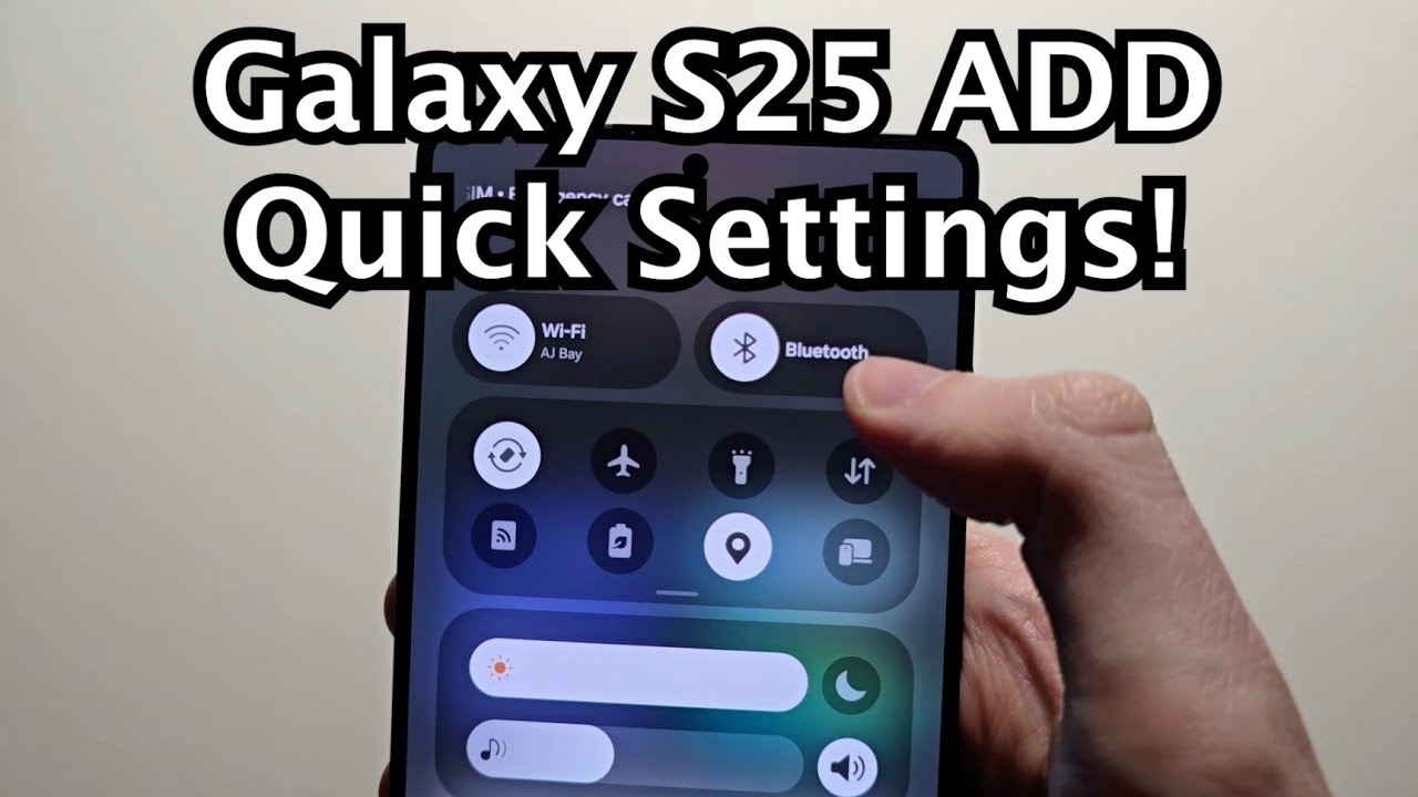 Samsung Galaxy S25 How to ADD BACK Quick Settings!