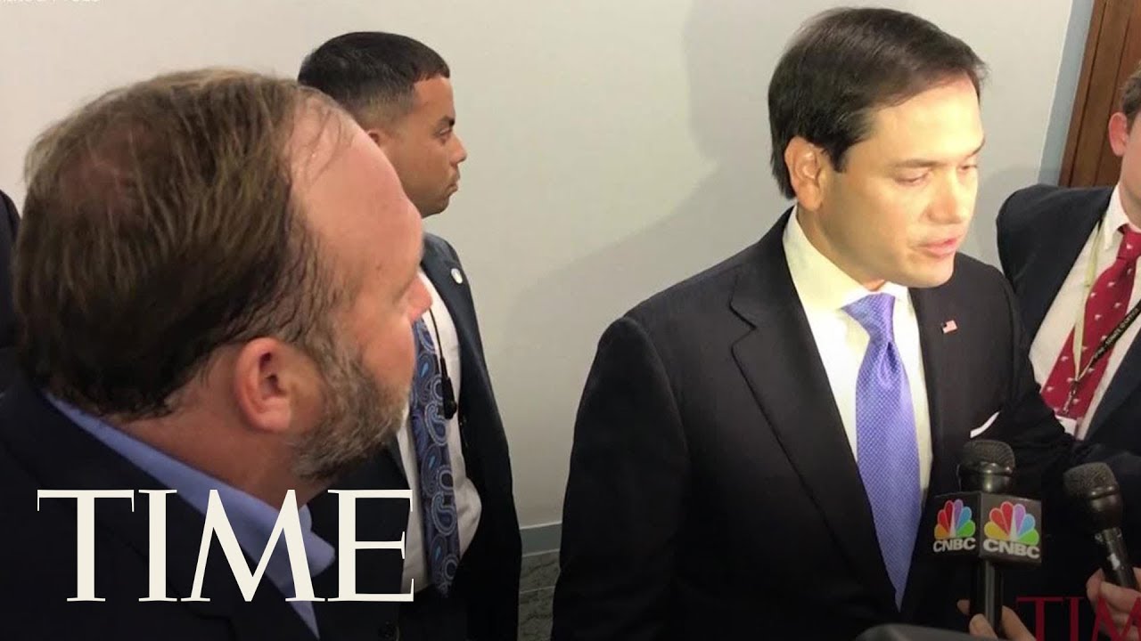 Marco Rubio And Alex Jones Clash on Capitol Hill | TIME