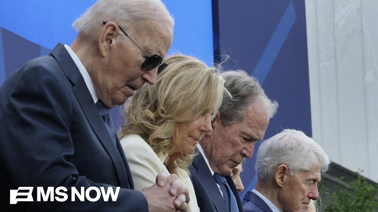 WATCH: Biden, Bush and Clinton join Obama for presidential center opening