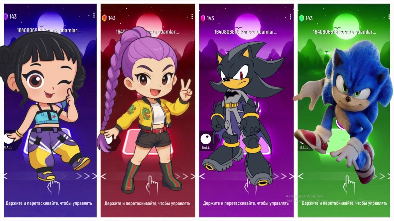 Tiles hop coffin dance K-Pop team vs Sonic team ❤️🥰