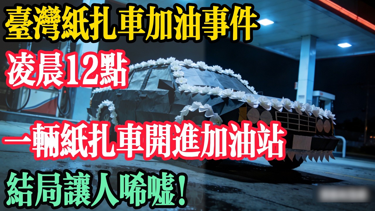 彰化最驚悚現實事件！半夜12點，一輛紙做的轎車開到加油站，結局讓所有人震驚！#民間故事 #百味人間事