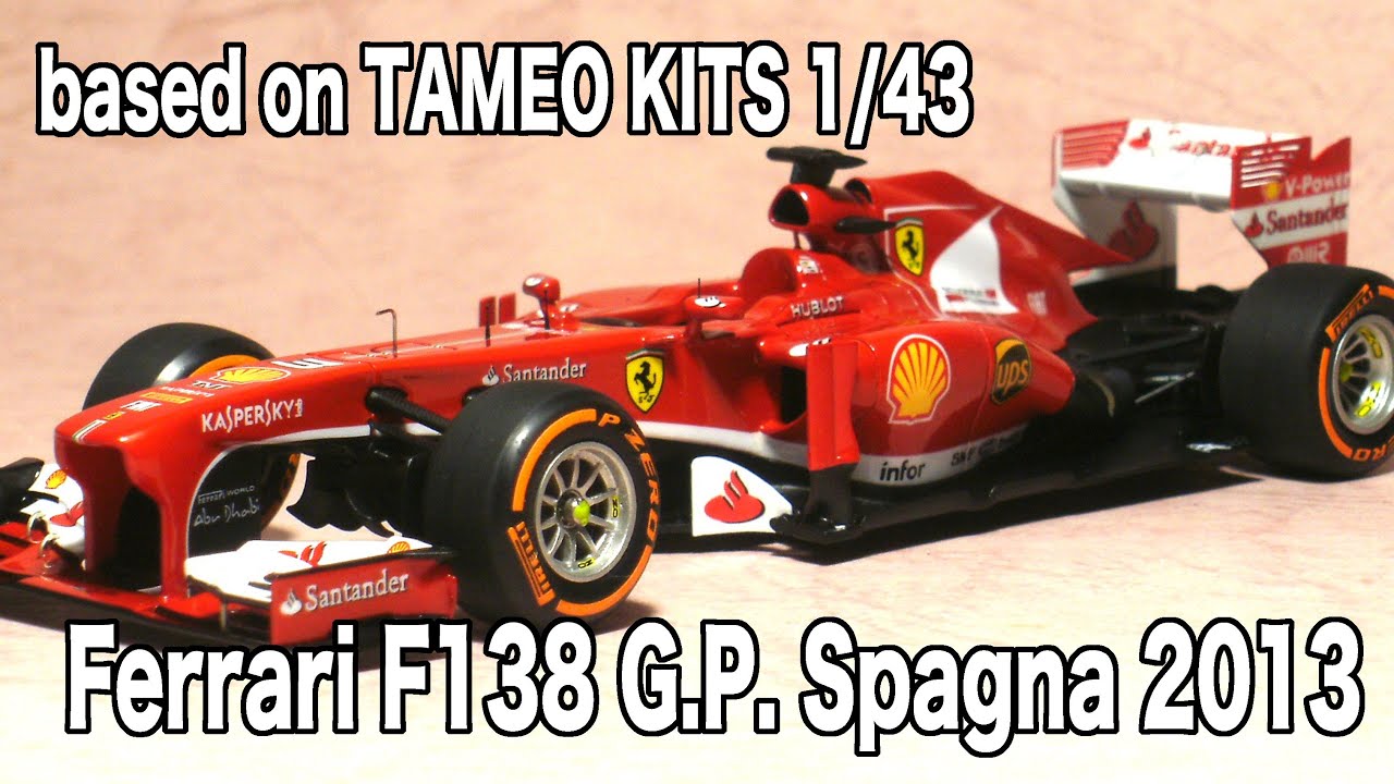 Ferrari F138 G.P. Spagna 2013 based on TAMEO KITS 1/43