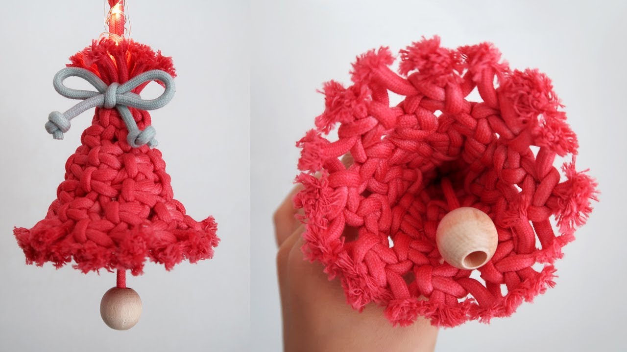 DIY Macrame Christmas Bell / Macrame Christmas Ornament / 마크라메 크리스마스 오너먼트 /