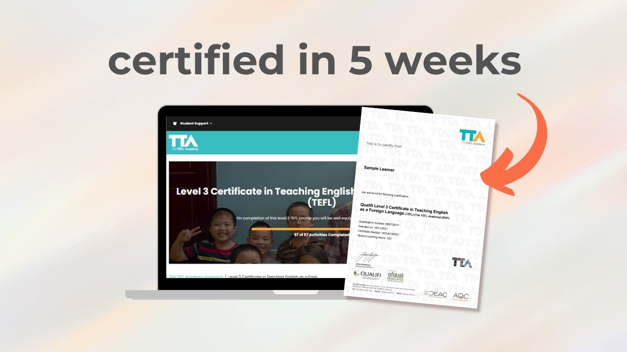 How to get your TEFL certificate online from The TEFL Academy