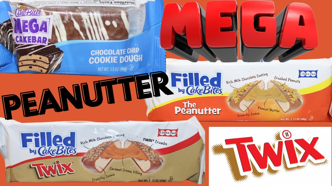 Filled by CakeBites: Twix & The Peanutter and Mega CakeBar Chocolate Chip Cookie Dough Review