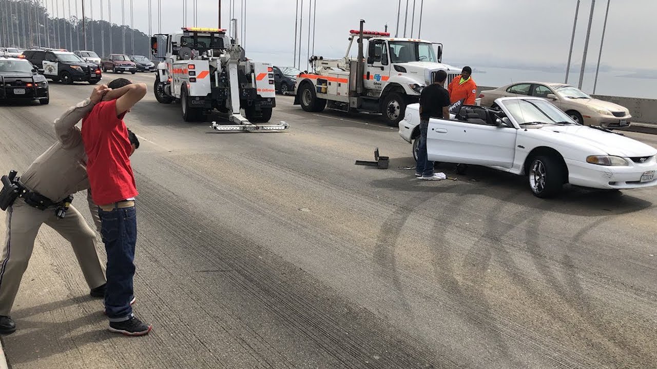 Sideshow blocks lanes on Oakland-San Francisco Bay Bridge