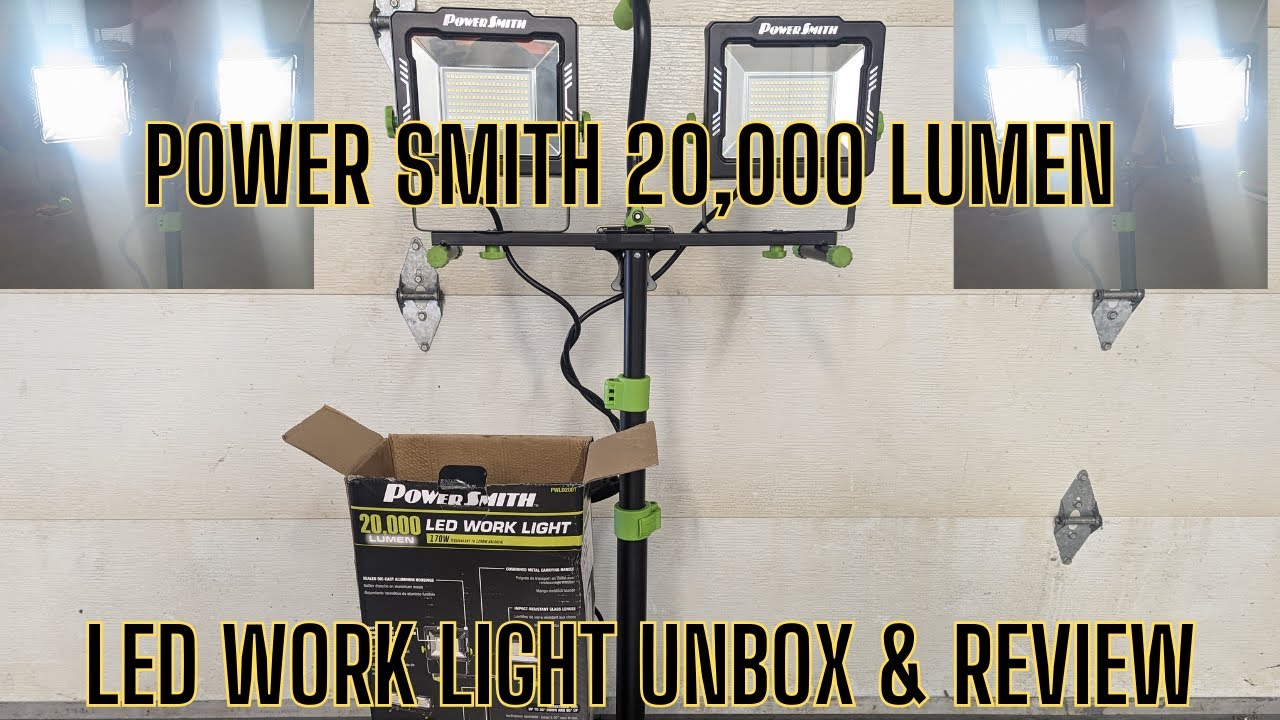 PowerSmith 20,000 Lumen Led Light With Tripod Stand UNBOX AND REVIEW | Lake Stevens Auto Detailing