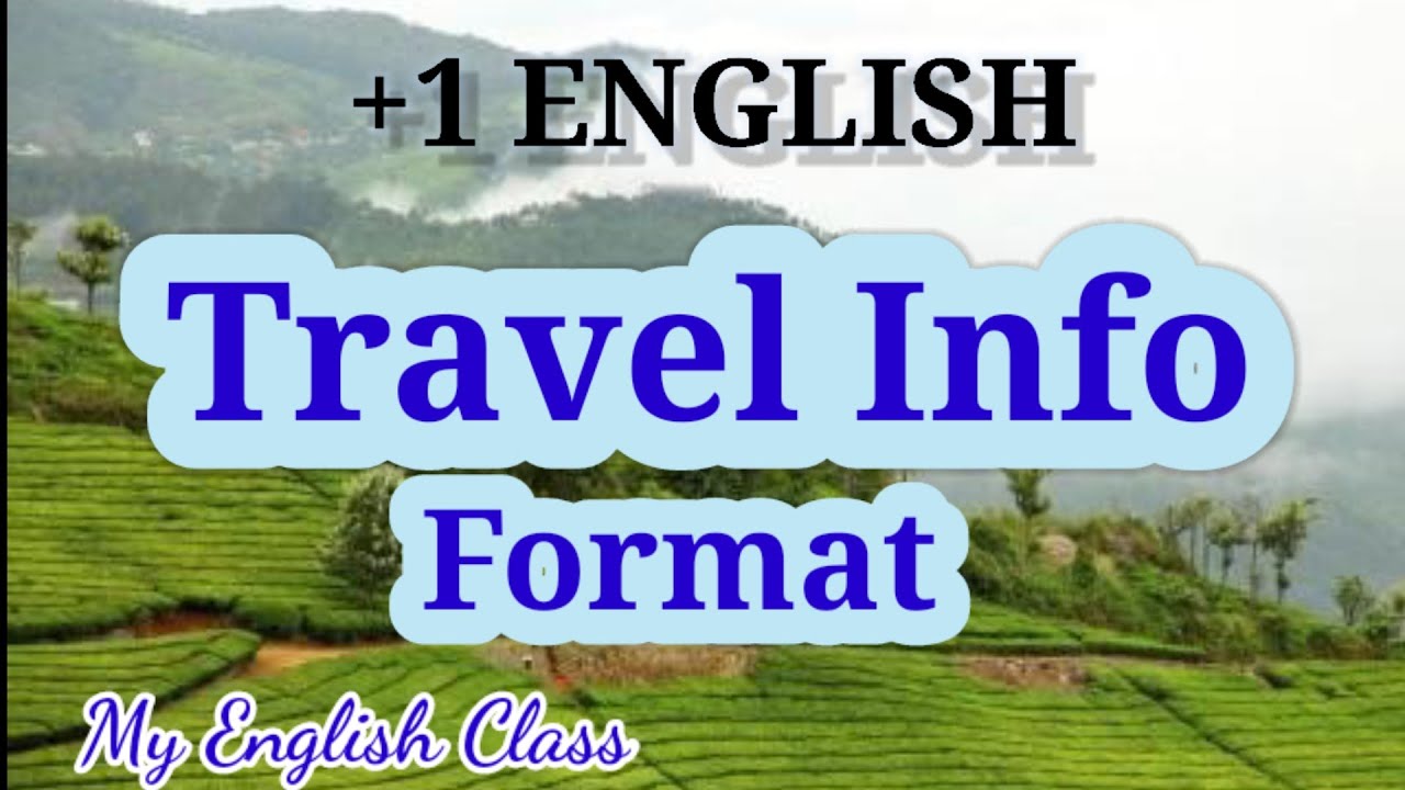 Travel Info | Plus one English | Travel Info format| Travel info of Wayanad| Plus one English Exam